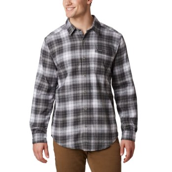 Columbia Boulder Ridge Long Sleeve Flannel, Camisa Negros Para Hombre | 486510-XKM